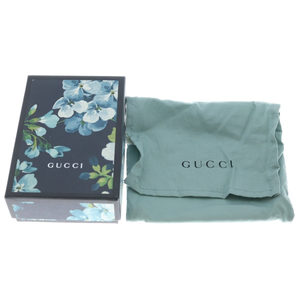 GUCCI(グッチ) GGブルームス コンパクトウォレット 花柄 2つ折り財布 ブルー/ベージュ 421310 レディース