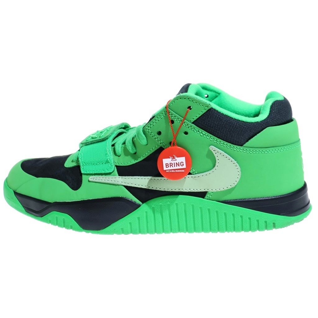 NIKE(ナイキ) ×TRAVIS SCCOT JUMPMAN JACK CJ1 T-REXX ティーレックス ジャンプマン レザーローカットスニーカー グリーン/ブラック US12/30cm IM9113-300
