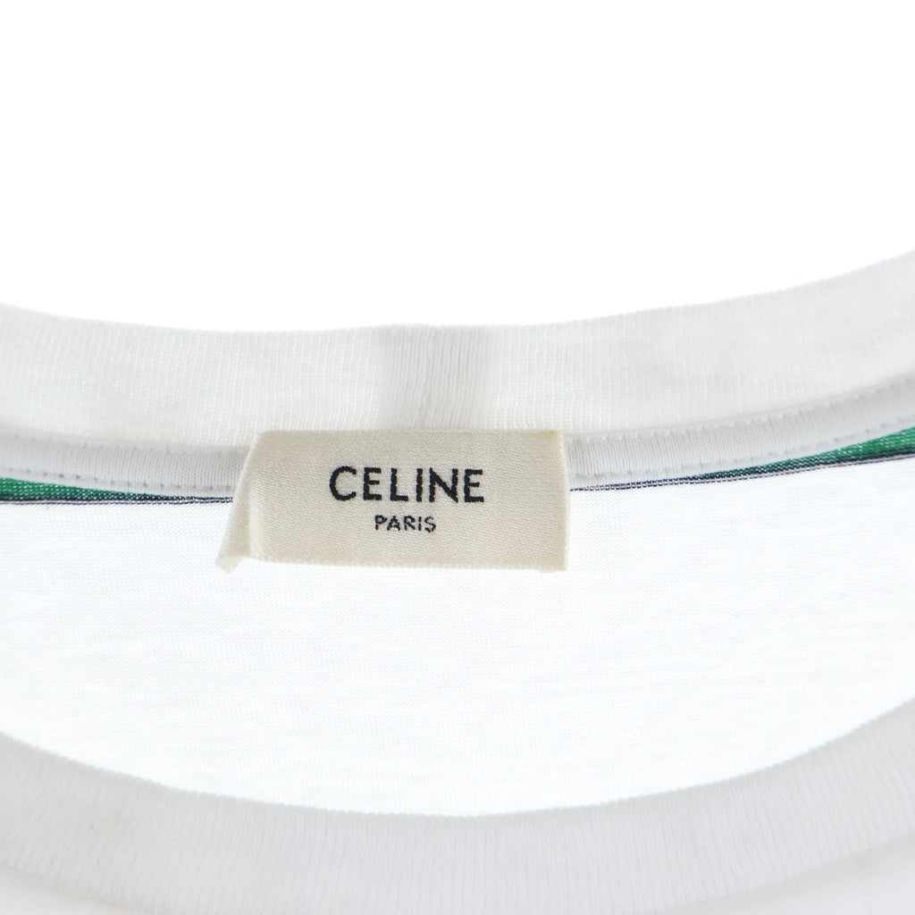 CELINE(セリーヌ) トリンオフ クルーネック半袖ボーダールーズカットソーTシャツ マルチカラー 2X04I807M.01MU
