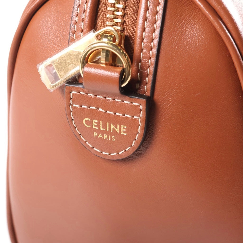 CELINE(セリーヌ) スモールボストン キュイル 2WAYハンドバッグ ブラウン GD金具 レディース
