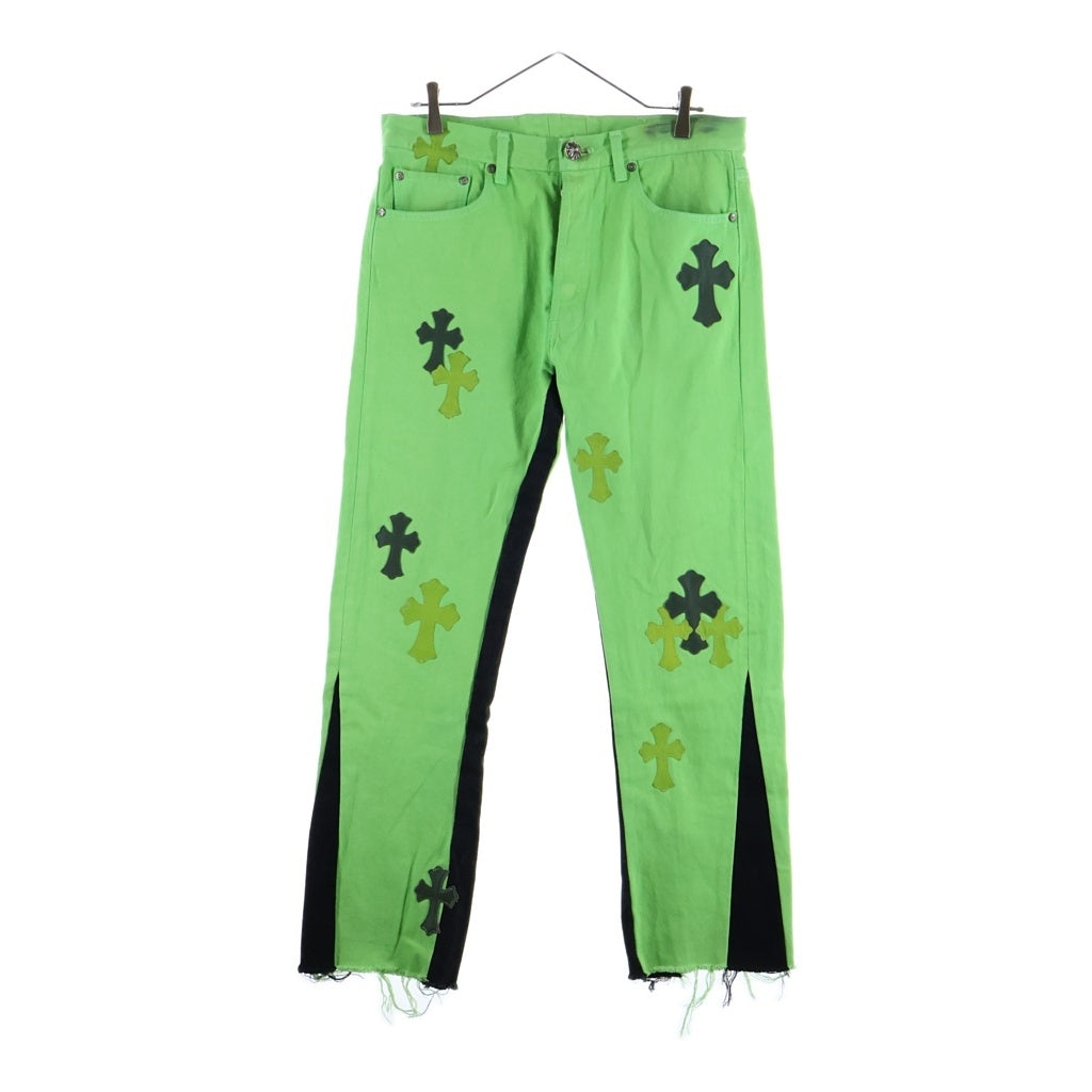 CHROME HEARTS(クロムハーツ) ×GALLERY DEPT クロスパッチ501デニムパンツ グリーン