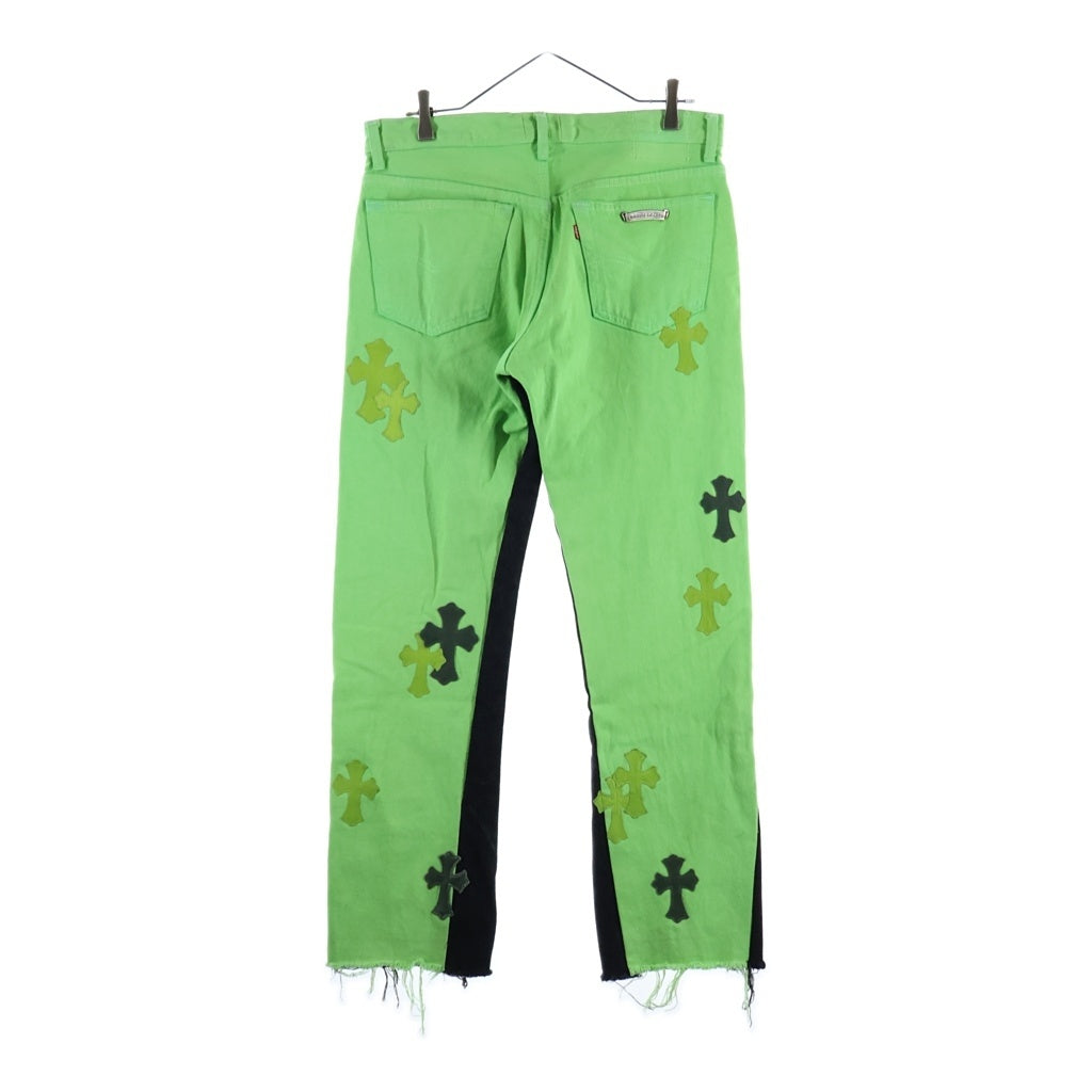 CHROME HEARTS(クロムハーツ) ×GALLERY DEPT クロスパッチ501デニムパンツ グリーン