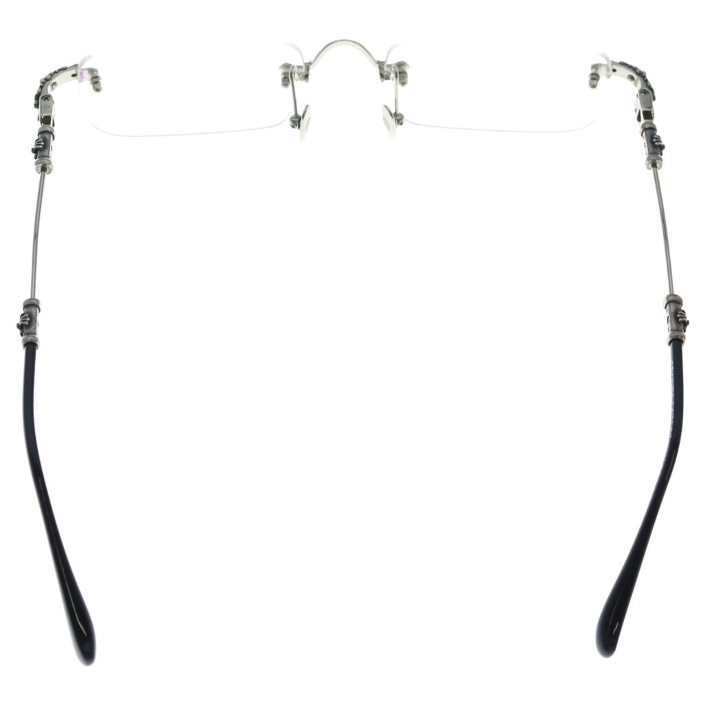 CHROME HEARTS(クロムハーツ) PILLS 3 フローラルテンプル リムレスメガネ シルバー/ブラック
