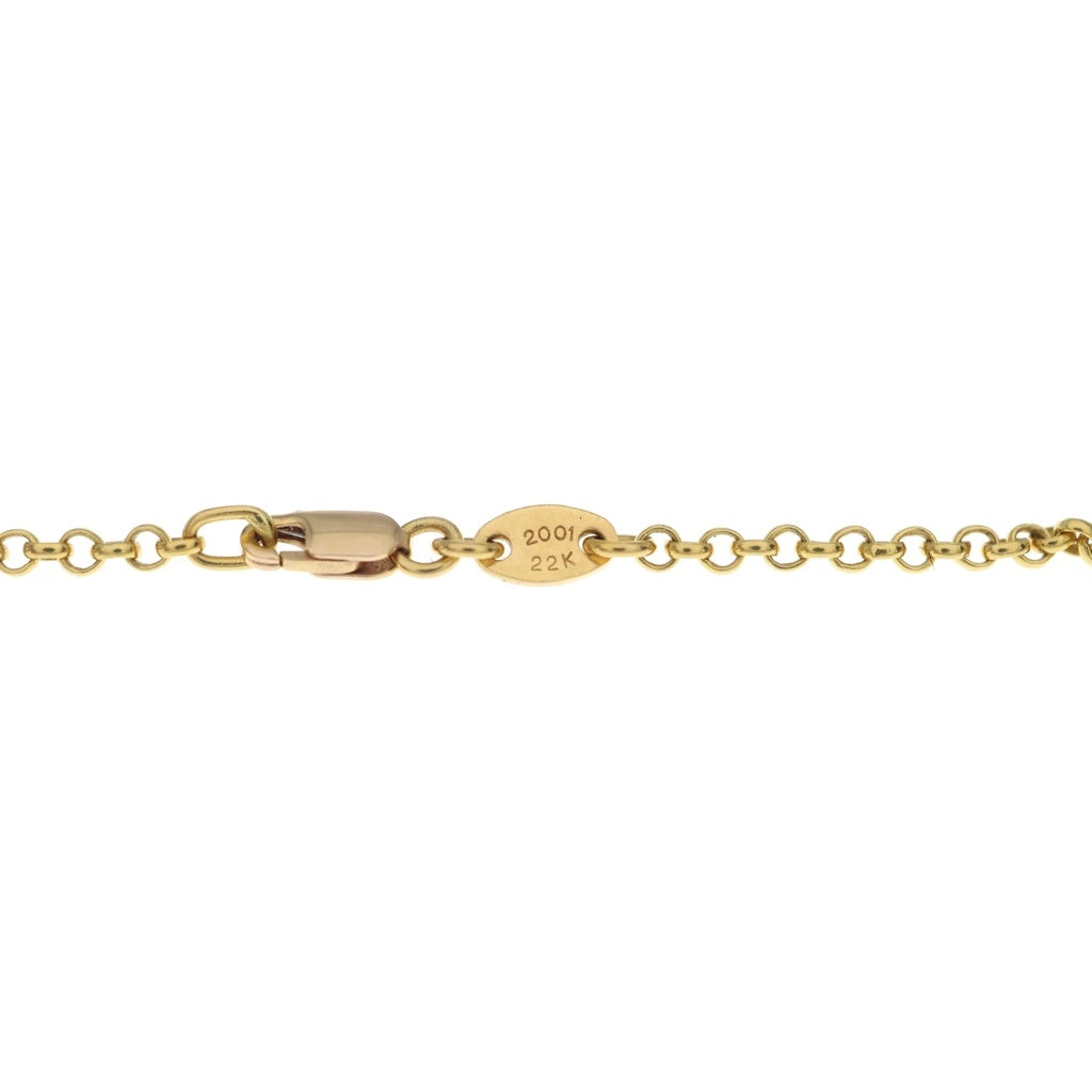 CHROME HEARTS(クロムハーツ) 22K NECKCHAIN R18 ロールチェーンネックレス 18inch ゴールド BCA010