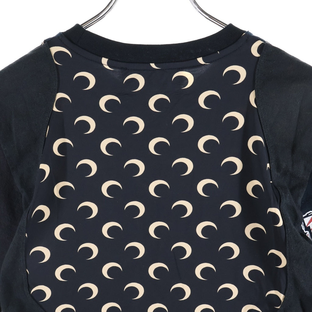 MARINE SERRE(マリーン セル) graphic tee グラフィック半袖Tシャツ カットソー ブラック レディース