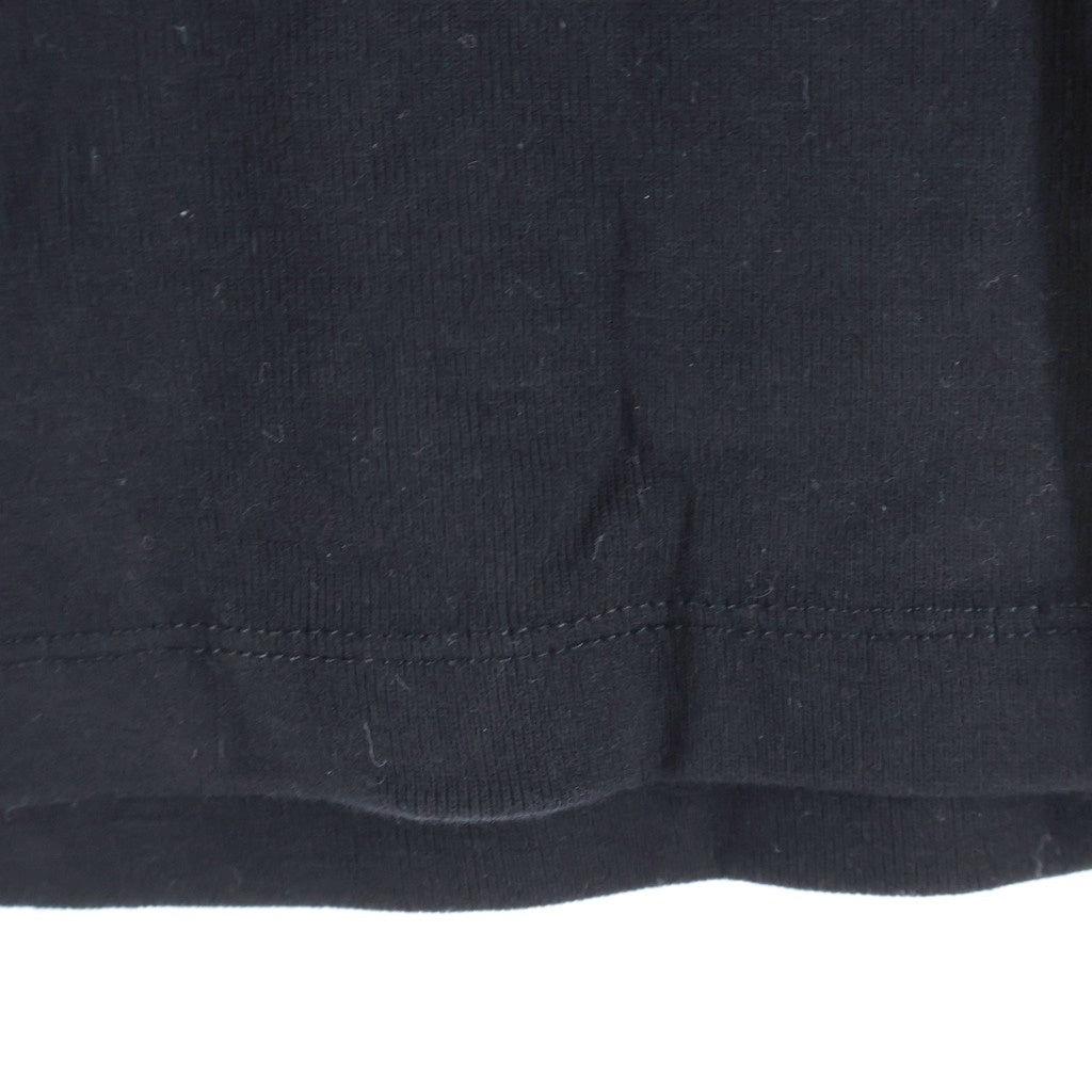 MARINE SERRE(マリーン セル) Moon Logo Bicolor ムーンロゴ リンガーT 半袖Tシャツ カットソー ブラック/ホワイト レディース