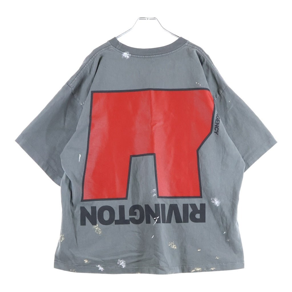 RRR123 RIVINGTON roi Rebis(リヴィントンロイレビス) 25SS LOVE STUFF TEE グラフィック半袖Tシャツ カットソー グレー