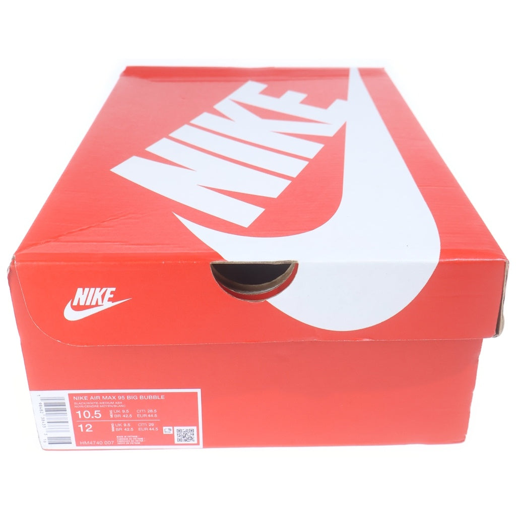 NIKE(ナイキ) AIR MAX 95 BIG BUBBLE エアーマックス95 ビックバブル スウェードローカットスニーカー ブラック/ホワイト/グレー US10.5/28.5cm HM4740-007