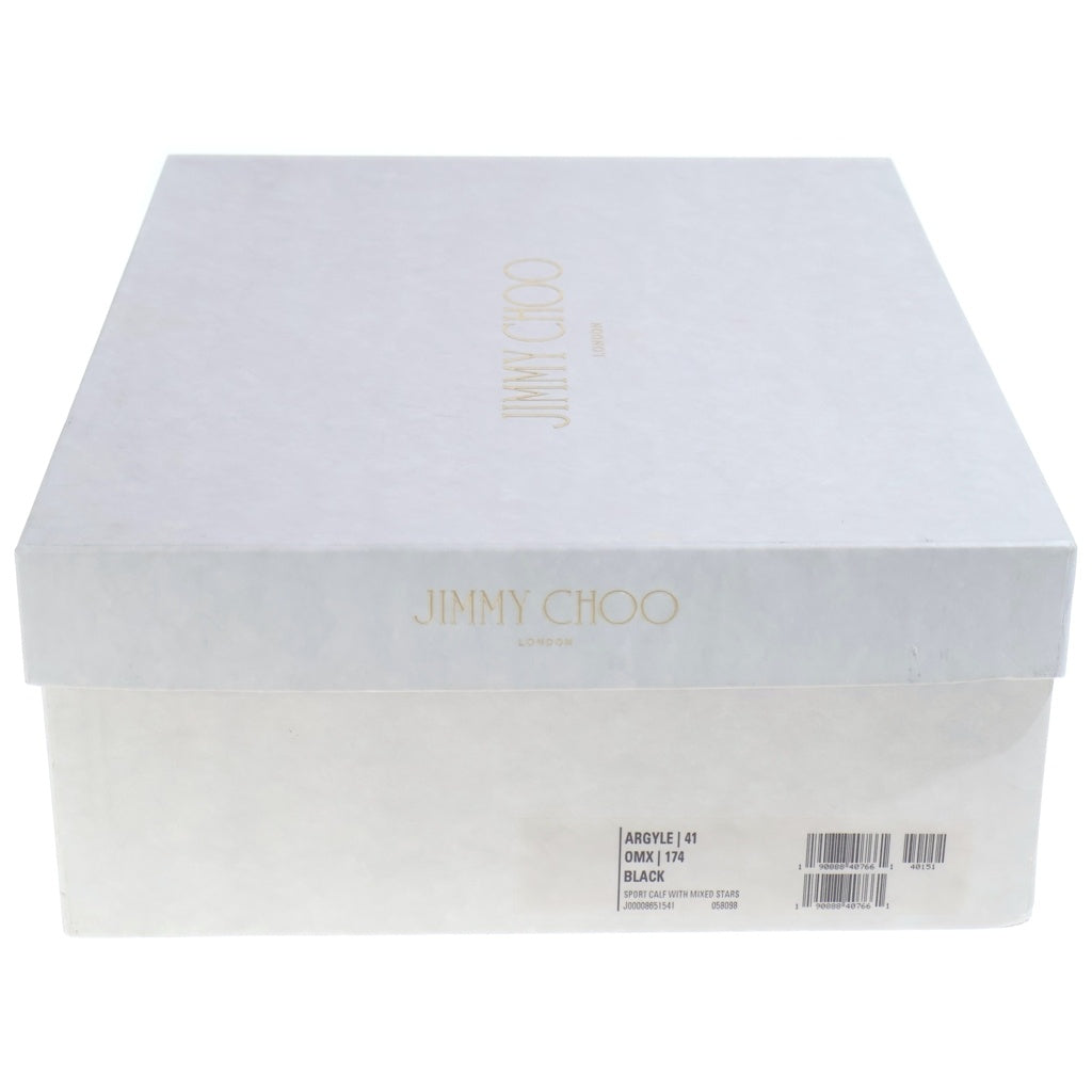 JIMMY CHOO(ジミーチュウ) ARGYLE アーガイル スタースタッズ レザーハイカットスニーカー シューズ ブラック