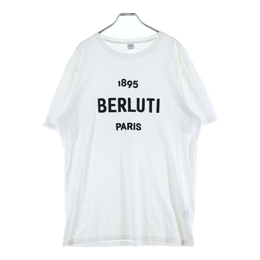 Berluti(ベルルッティ) 1985 フロントプリント クルーネック半袖カットソーTシャツ ホワイト R18JRS50JAEK