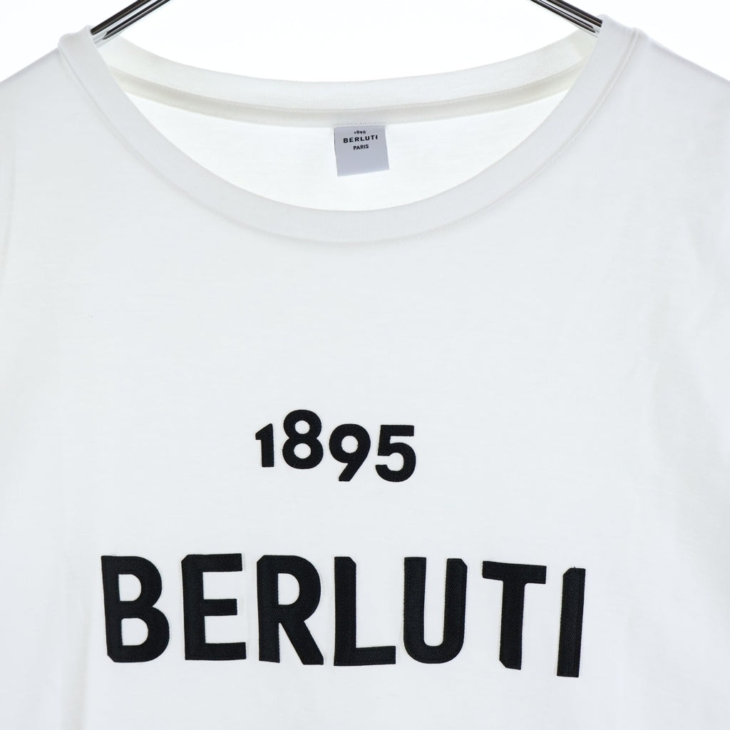 Berluti(ベルルッティ) 1985 フロントプリント クルーネック半袖カットソーTシャツ ホワイト R18JRS50JAEK