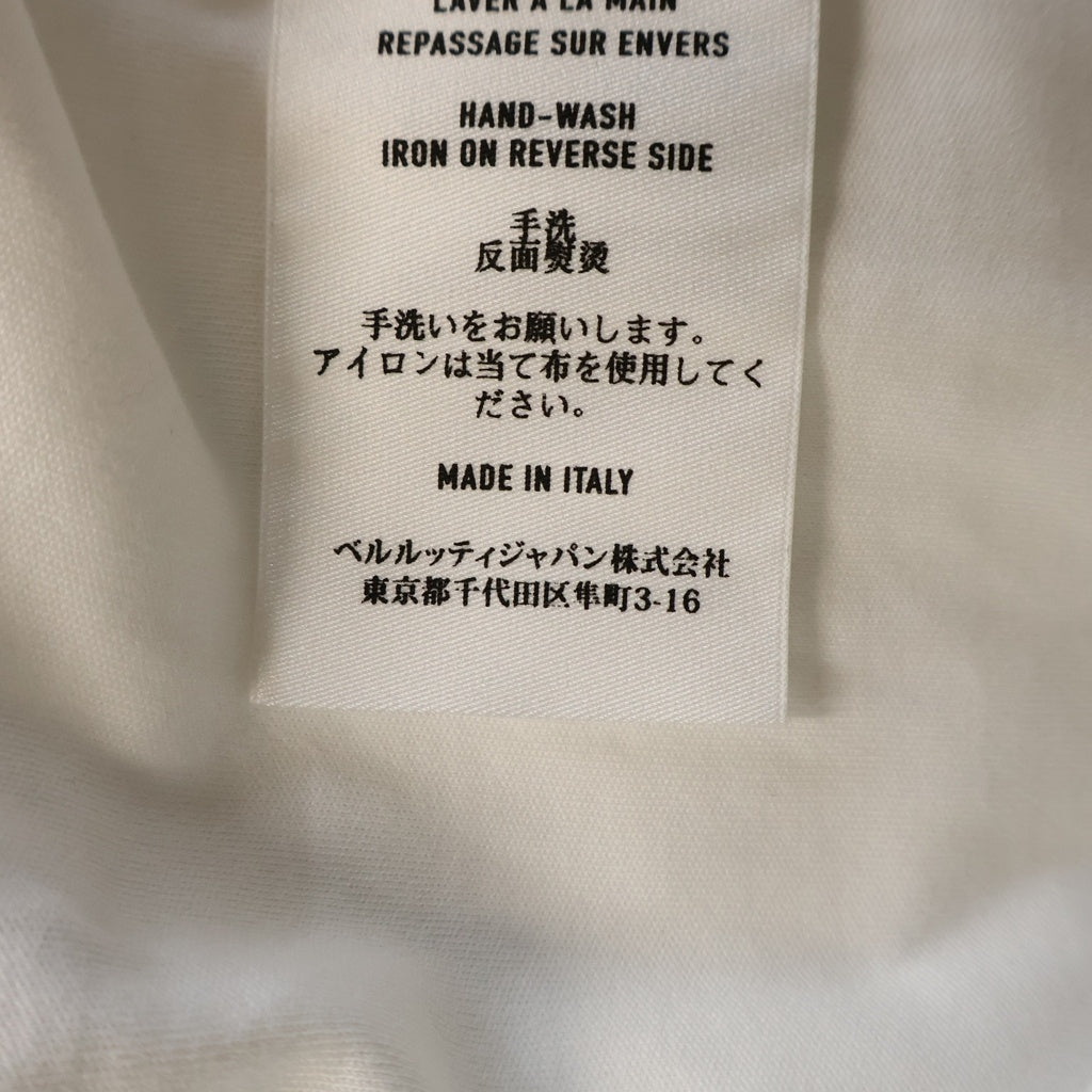 Berluti(ベルルッティ) 1985 フロントプリント クルーネック半袖カットソーTシャツ ホワイト R18JRS50JAEK