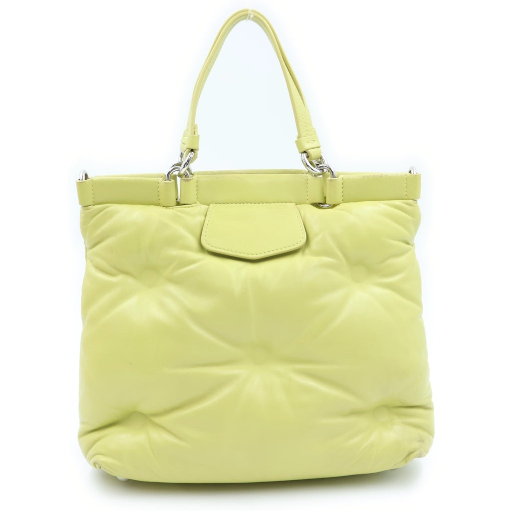 Maison Margiela(メゾンマルジェラ) GLAM SLAM グラムスラム スモール ナッパレザー トートバック ショルダーバック イエロー S56WD0133 レディース