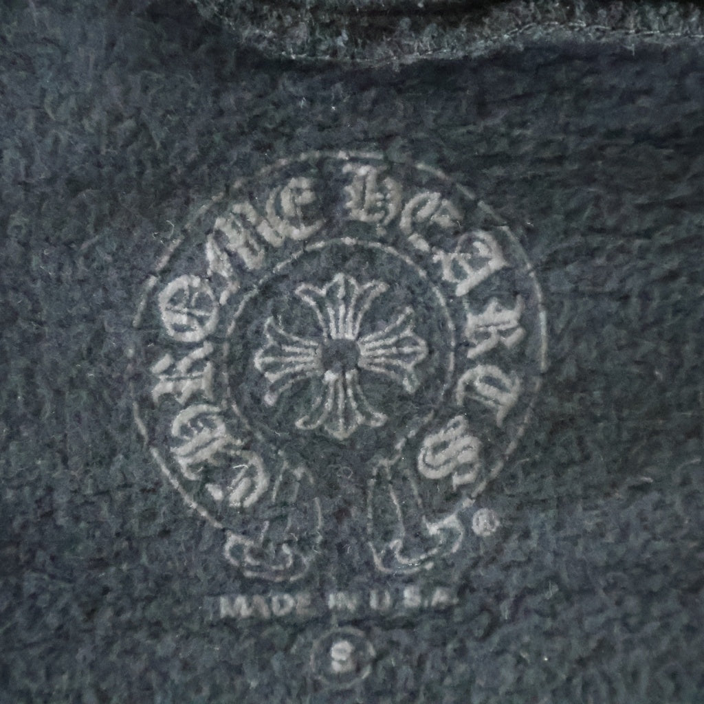 CHROME HEARTS(クロムハーツ) SWTSHRT HD ZIP 胸ロゴプリント バックアーチロゴプリント ジップアップパーカー ブラック
