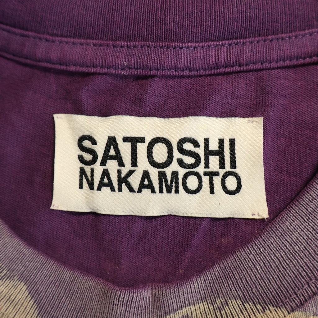 SATOSHI NAKAMOTO(サトシナカモト) 25SS LOST BOYS TEE ロストボーイズ フロントスカルプリント クルーネック半袖カットソーTシャツ パープル SN25TE011-PRP