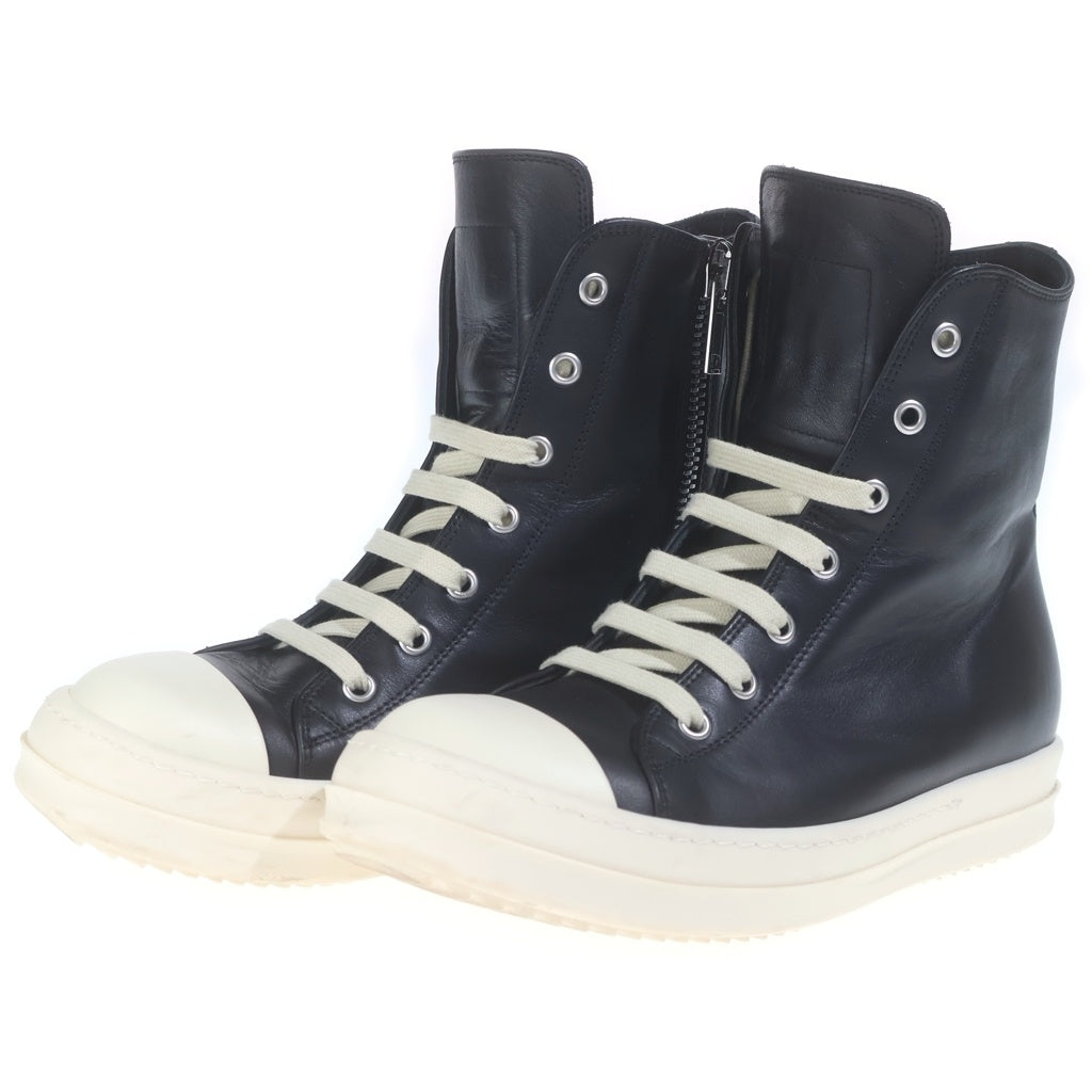 Rick Owens(リックオウエンス) 26SS SNEAKERS レースアップ カウレザースニーカーズ ブラック レディース RP01F6890-LCO