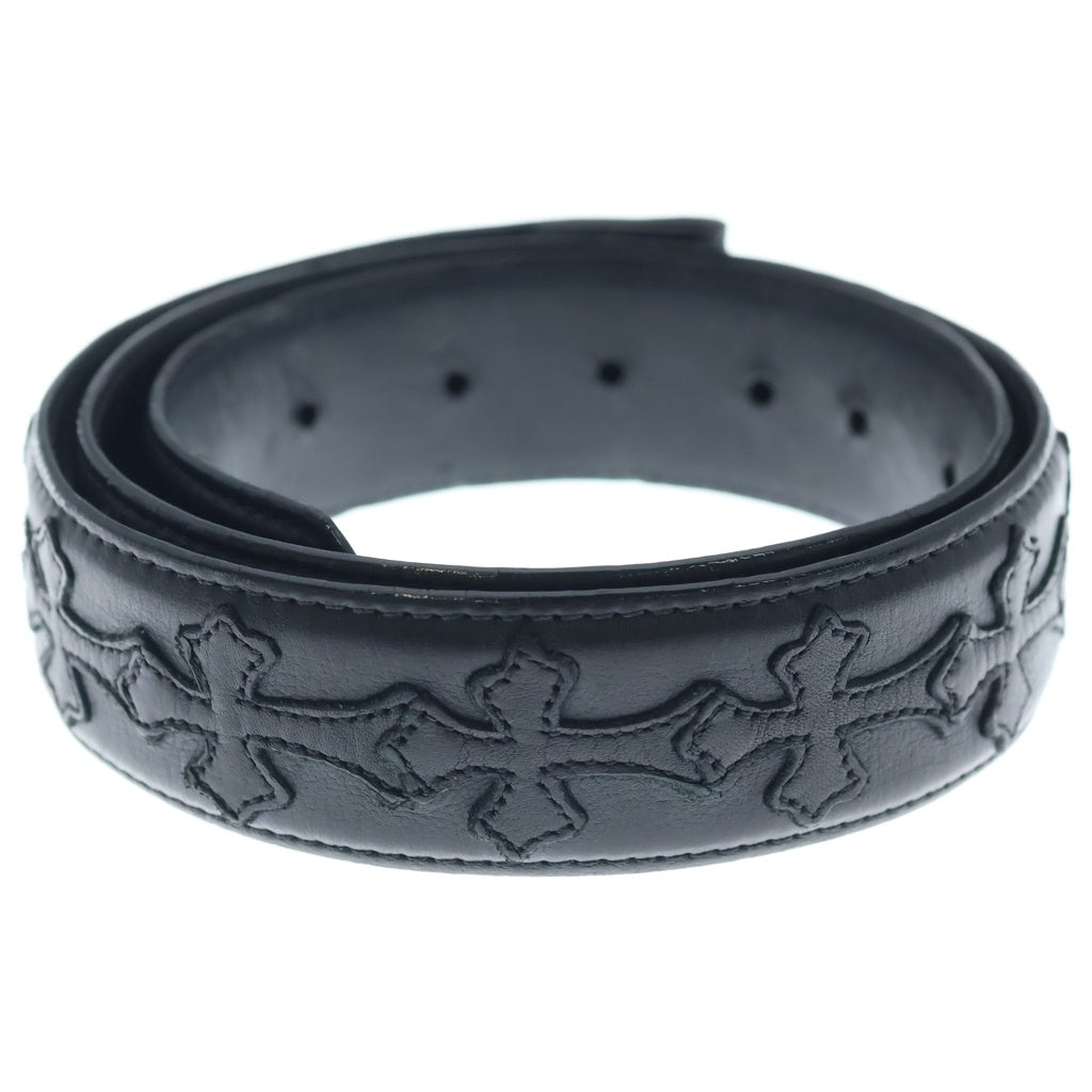 CHROME HEARTS(クロムハーツ) 1.5 STRAP CEMETERY 1.5inchセメタリークロスパッチ セメタリークロスパッチレザーベルト ブラック