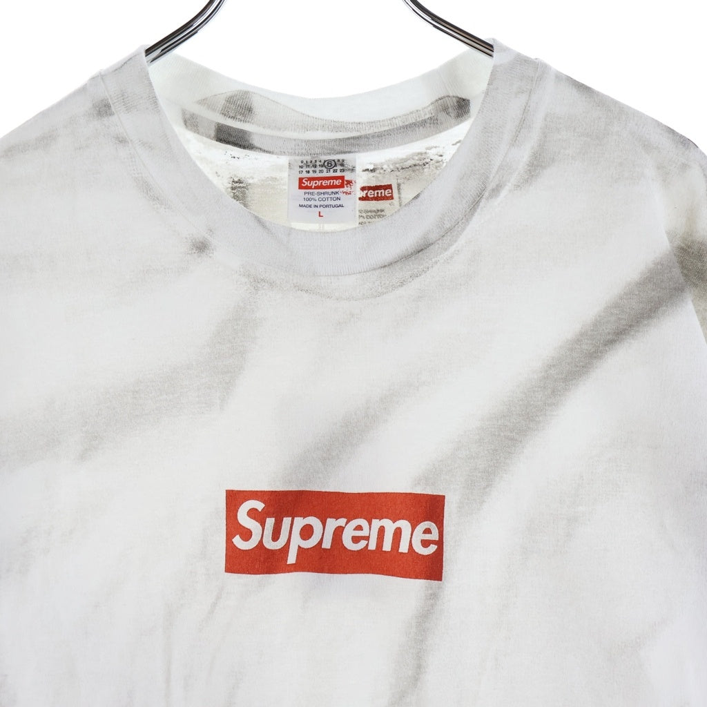 SUPREME(シュプリーム) 24SS ×MM6 Maison Margiela Box Logo Tee エムエムシックスメゾンマルジェラ ボックスロゴクルーネック半袖カットソーTシャツ ホワイト