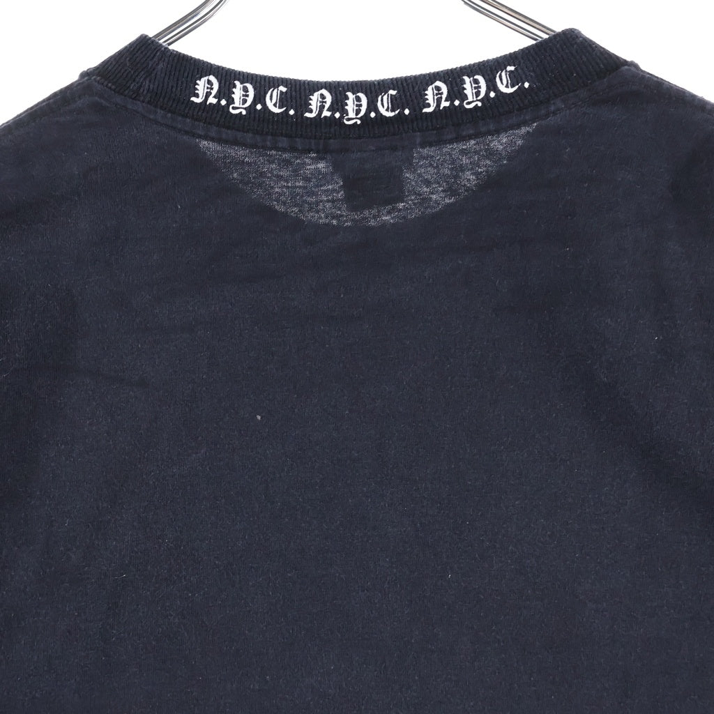 CHROME HEARTS(クロムハーツ) OLD NYC NECK LOGO S/S TEE オールド NYCネックロゴ クルーネック半袖Tシャツカットソー ブラック