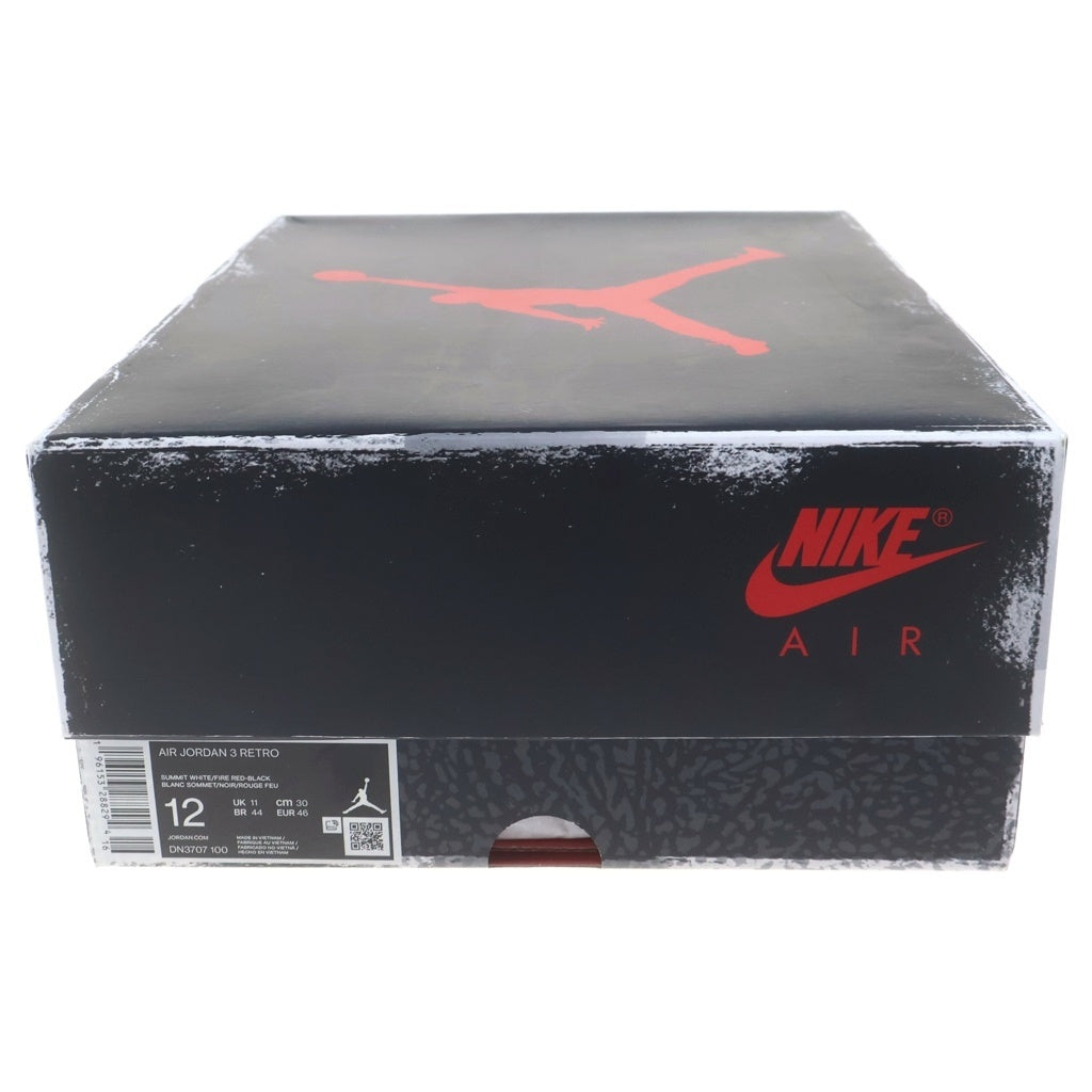 NIKE(ナイキ) AIR JORDAN3 RETRO WHITE CEMENT REIMAGINED エアジョーダン3 レトロ ホワイト セメント リイマジンド ハイカットスニーカー US12/30cm DN3707-100