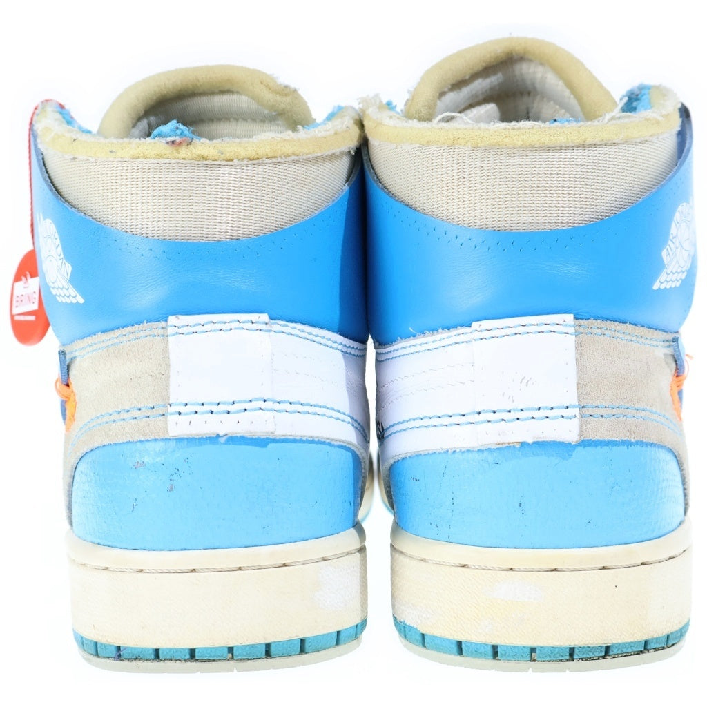 NIKE(ナイキ) OFF-WHITE AIR JORDAN 1 POWDER BLUE オフホワイト エアジョーダン1パウダーブルーハイカットスニーカー ホワイト/ブルー AQ0818-148 US8.5/26.5cm