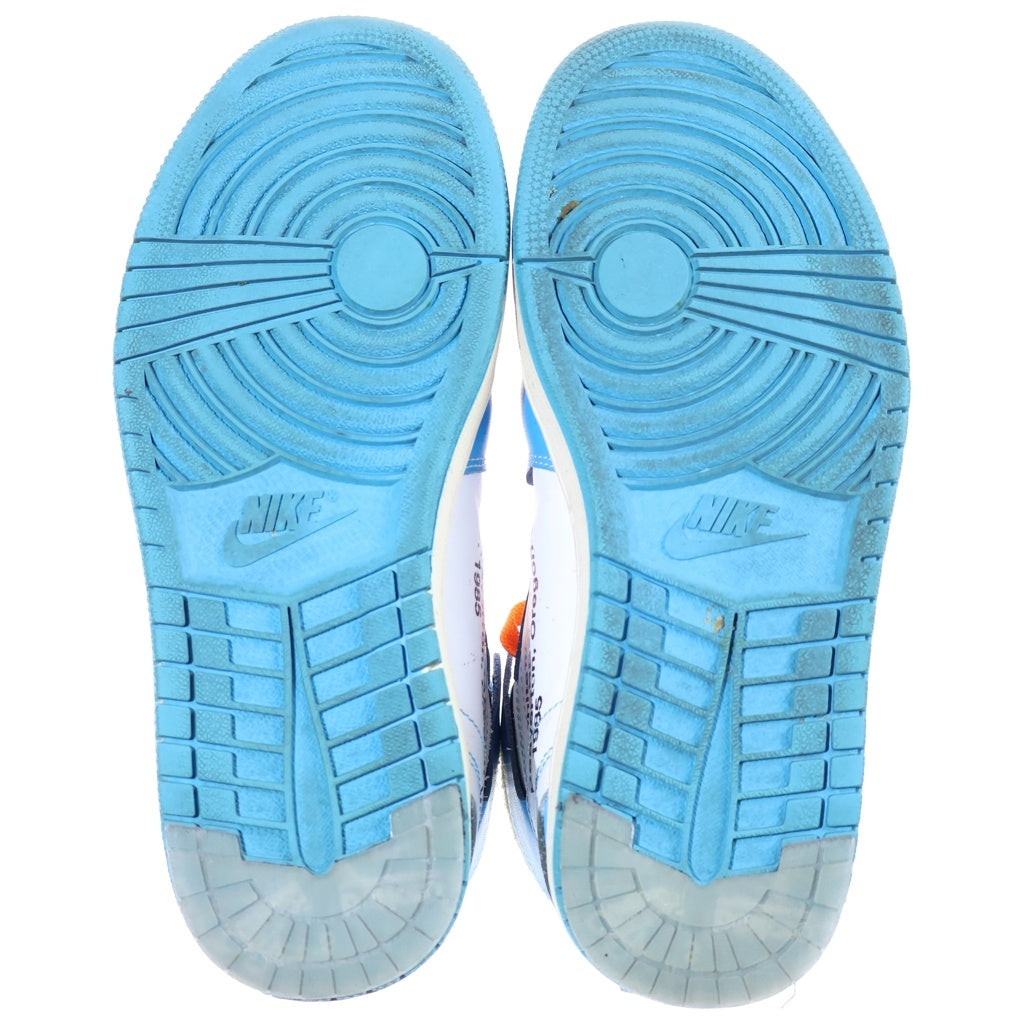 NIKE(ナイキ) OFF-WHITE AIR JORDAN 1 POWDER BLUE オフホワイト エアジョーダン1パウダーブルーハイカットスニーカー ホワイト/ブルー AQ0818-148 US8.5/26.5cm