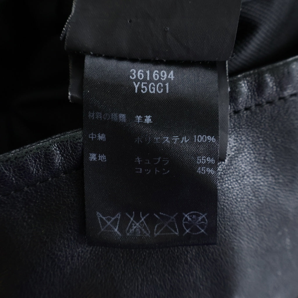 SAINT LAURENT PARIS(サンローランパリ) 14AW エディ期 L17 ラムスキン モーターサイクル ライダースジャケット ブラック 361694 Y5GC1