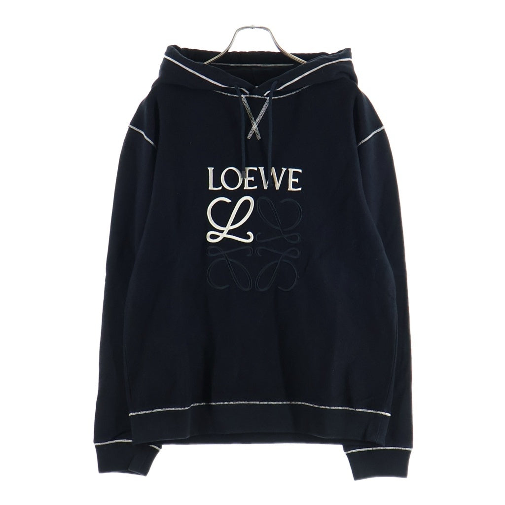 LOEWE(ロエベ) 25SS アナグラムロゴ オーバーサイズ コットンパーカー ブラック H526341XAL