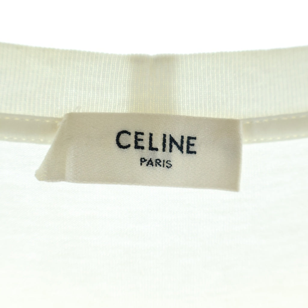 CELINE(セリーヌ) スタッズロゴ キャミソールタンクトップ カットソー ホワイト 2X46A671Q