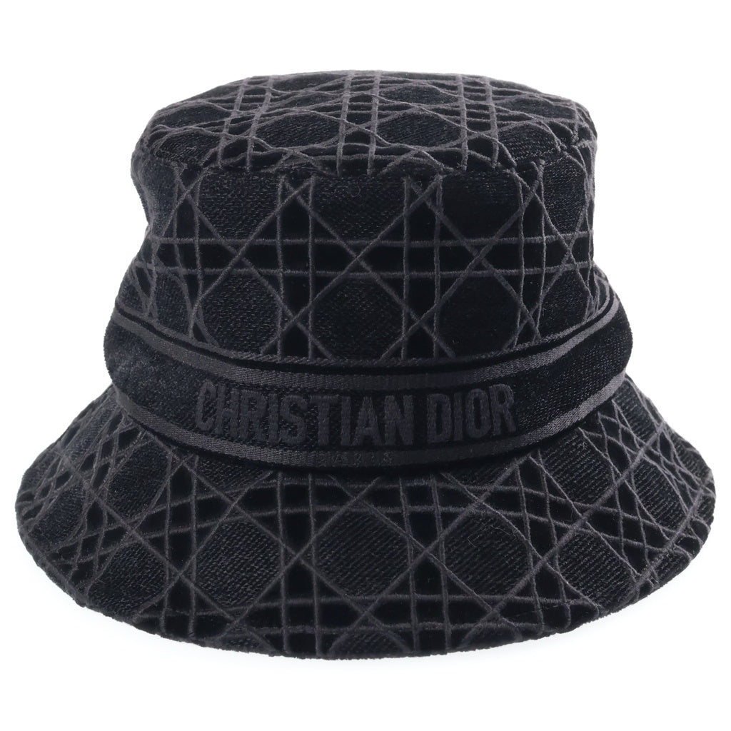 Christian Dior(クリスチャンディオール) カナージュ総柄 コットンバケットハット ブラック 05CAN923I133 レディース