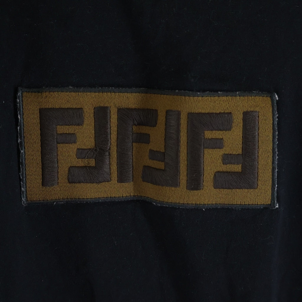 FENDI(フェンディ) FFボックスロゴ クルーネック半袖カットソーTシャツ ブラック FY0894 A28U