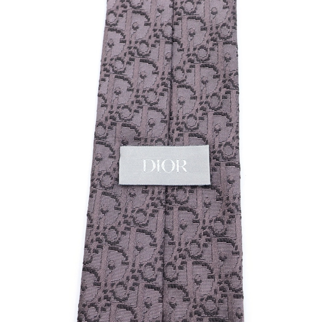 DIOR(ディオール) オブリークトロッター シルクネクタイ パープル