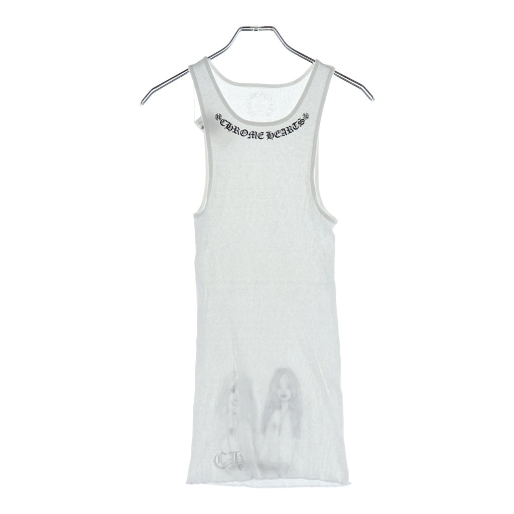 CHROME HEARTS(クロムハーツ) NECK LOGO BACK GIRLS PRINT TANK TOP ネックロゴ バックガールズプリント タンクトップ ホワイト