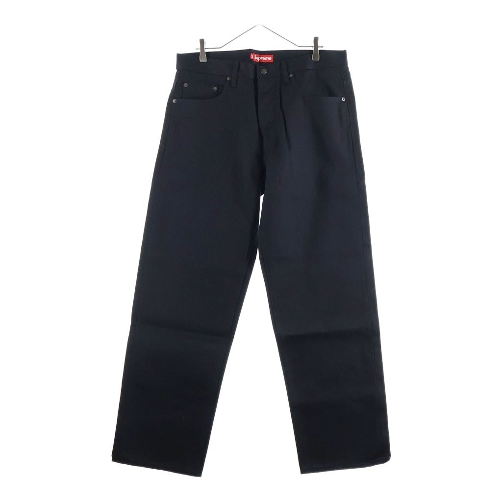 SUPREME(シュプリーム) 25AW Rigid loose fit selvedge jean ワイドデニムパンツ ブラック