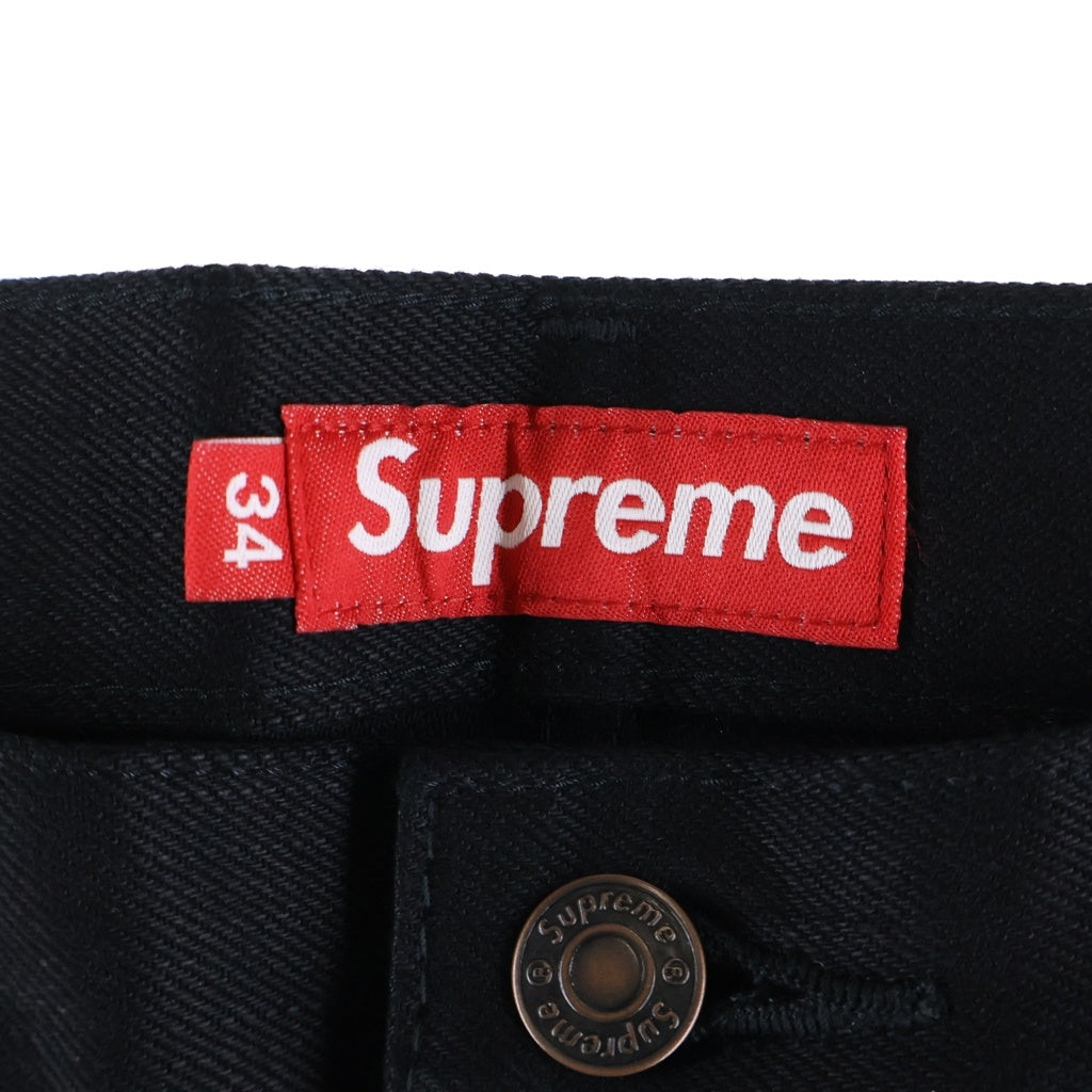 SUPREME(シュプリーム) 25AW Rigid loose fit selvedge jean ワイドデニムパンツ ブラック