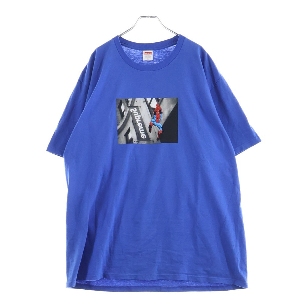 SUPREME(シュプリーム) 26SS ×SPIDER-MAN Royal Tee スパイダーマン ロイヤル フロントプリントクルーネック半袖カットソーTシャツ ブルー