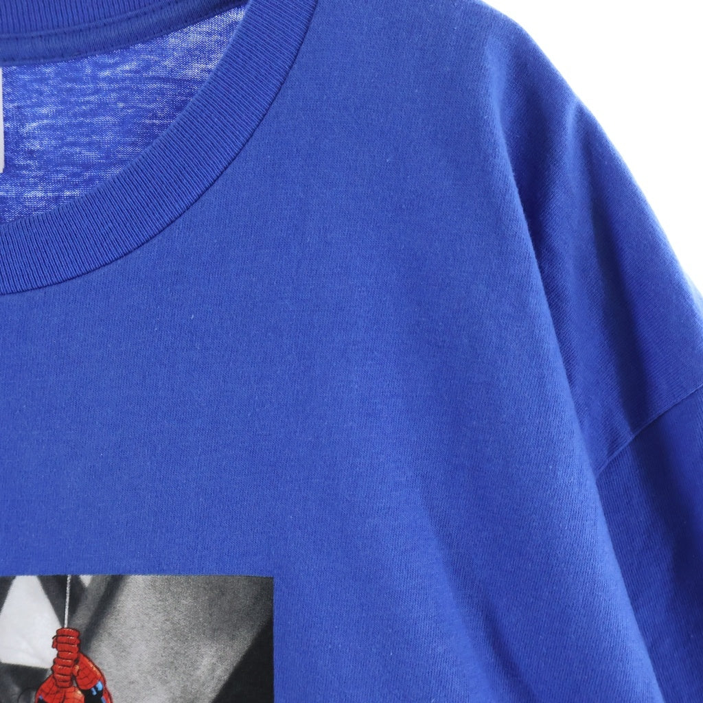 SUPREME(シュプリーム) 26SS ×SPIDER-MAN Royal Tee スパイダーマン ロイヤル フロントプリントクルーネック半袖カットソーTシャツ ブルー