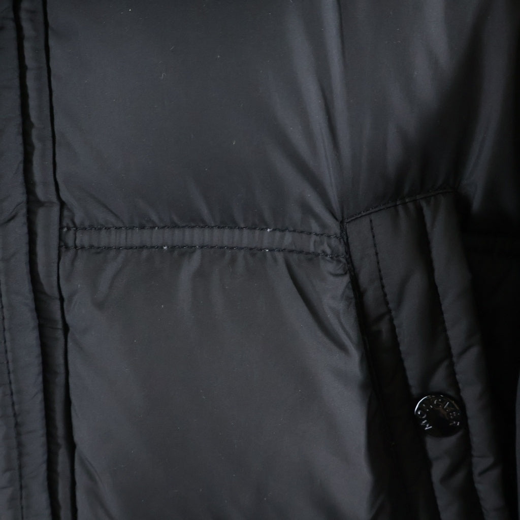 MONCLER(モンクレール) AFFTON ファー付きダウンコート ダウンジャケット ブラック