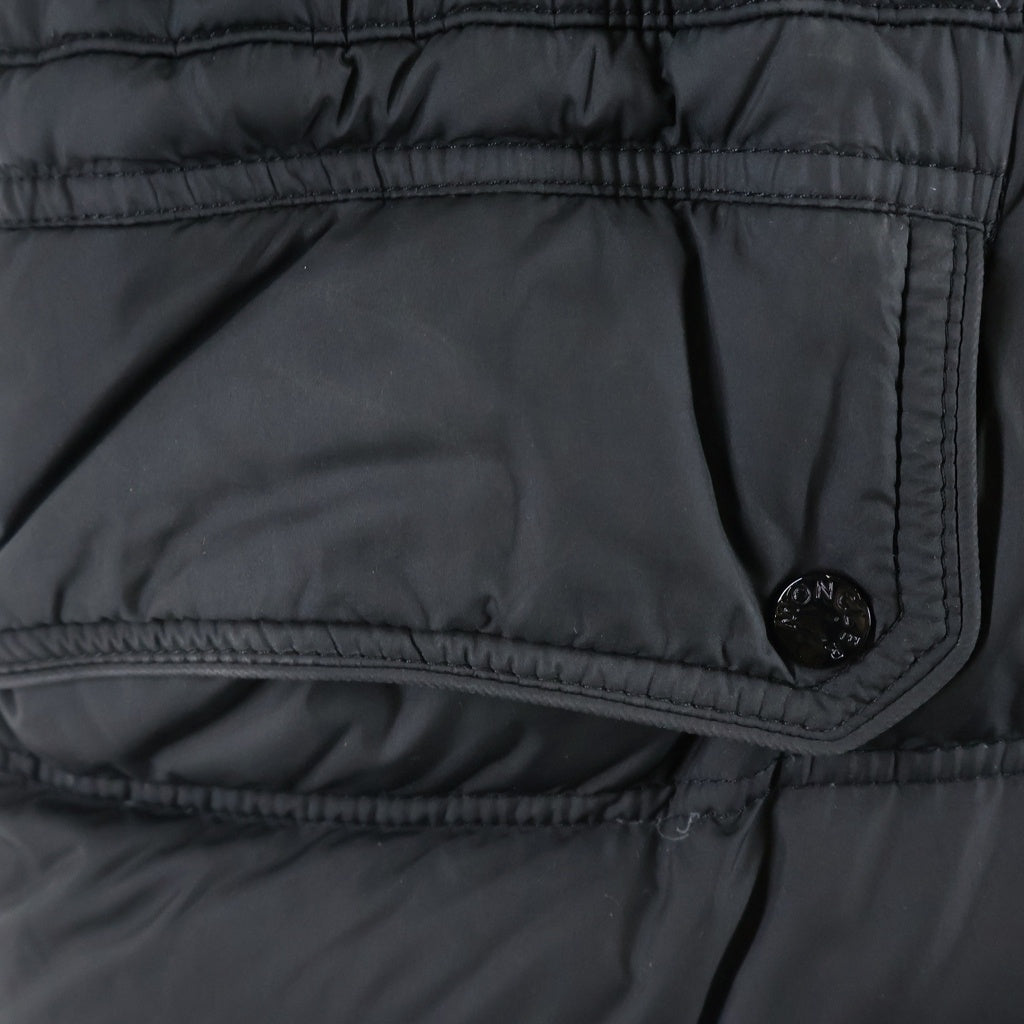 MONCLER(モンクレール) AFFTON ファー付きダウンコート ダウンジャケット ブラック
