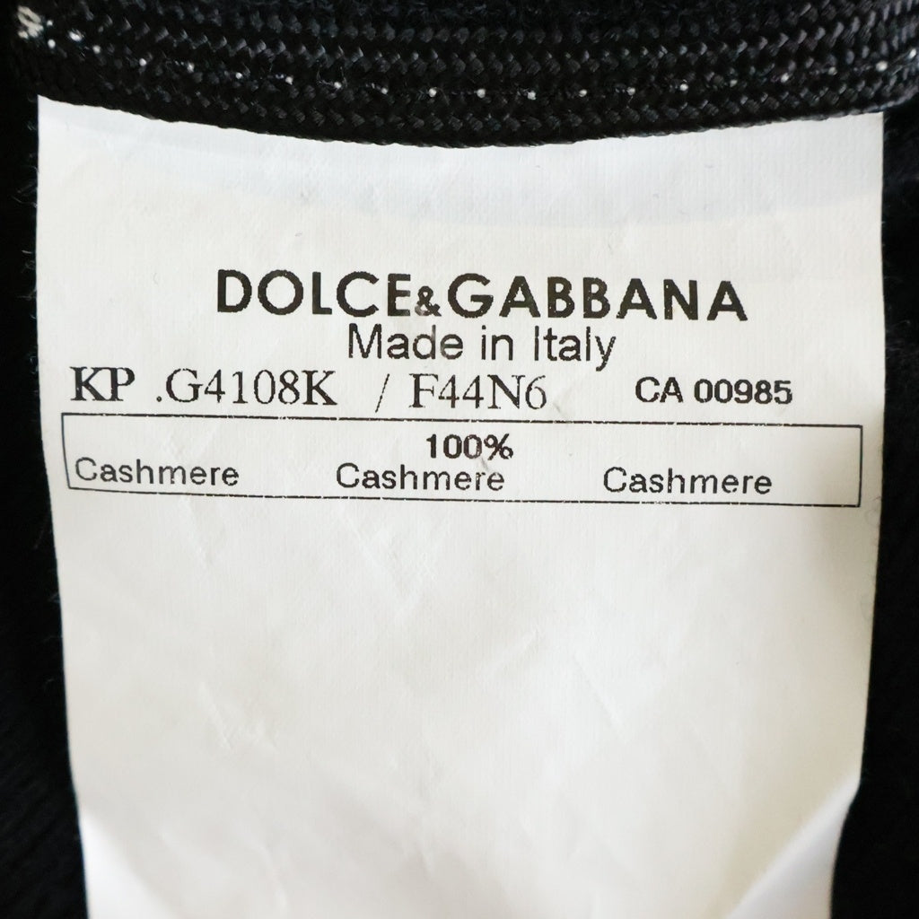 DOLCE & GABBANA(ドルチェアンドガッバーナ) クルーネックカシミヤセーター ニット ブラック G4108K F44N6