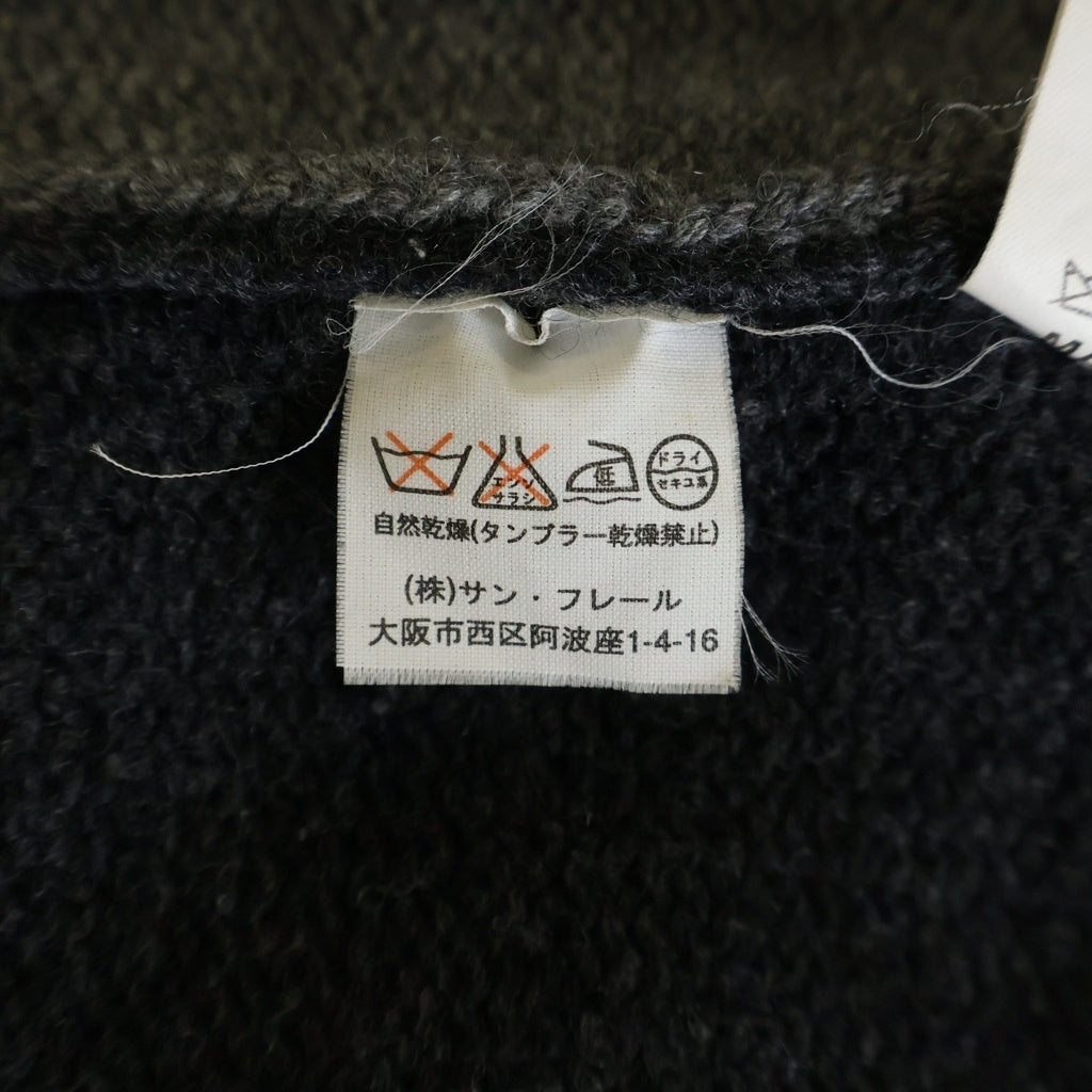 JIL SANDER(ジルサンダー) 背面切替 カシミヤクルーネックセーター ニット ブラック/グレー