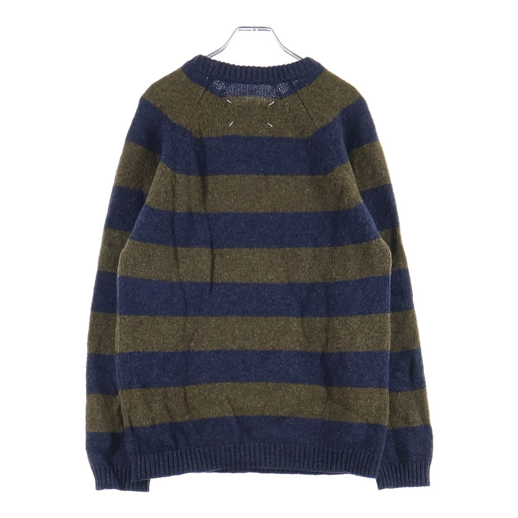 Maison Margiela(メゾンマルジェラ) 14AW ボーダークルーネックセーター ニット ブルー/ブラウン