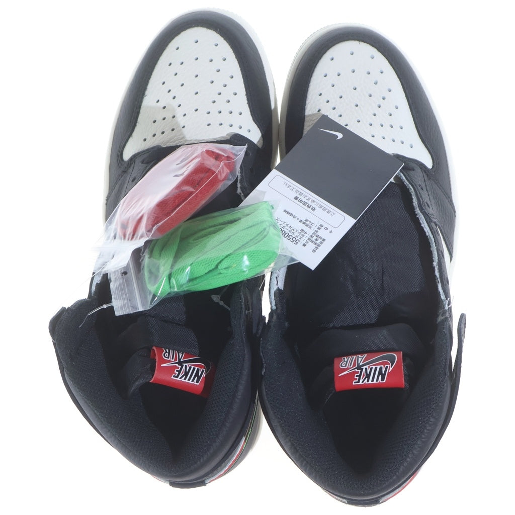 NIKE(ナイキ) AIR JORDAN1 RETRO HIGH OG SPORTS ILLUSTRATED エアジョーダン1 レトロ スポーツ イラストレイテッド レザーハイカットスニーカー ブラック/ホワイト 555088-015 US8.5/26.5cm