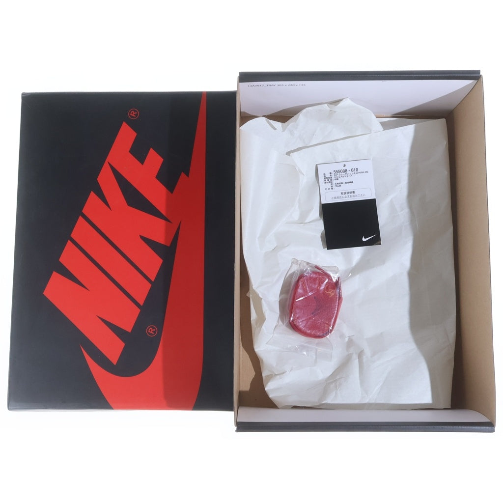 NIKE(ナイキ) AIR JORDAN1 RETRO HIGH OG TRACK RED エアジョーダン1 レトロ トラックレッド レザーハイカットスニーカー マルチカラー 555088-112 US8.5/26.5cm