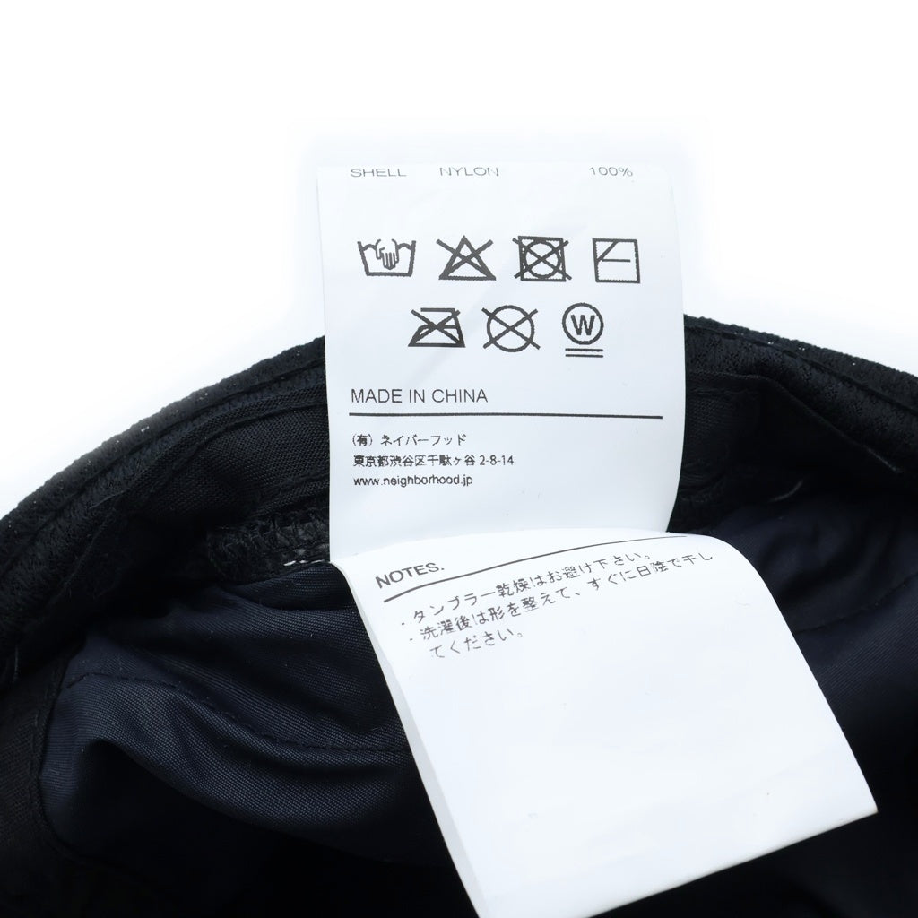 NEIGHBORHOOD(ネイバーフッド) ×FOLBOT SUNSHADE JET CAP フォルボット サンシェードナイロンジェットキャップ ブラック 2617975N-HT01