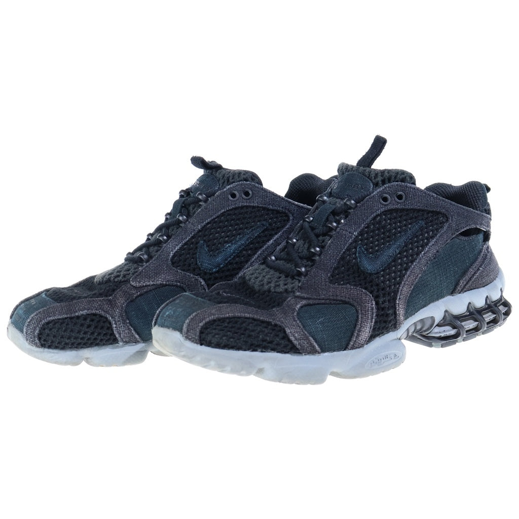NIKE(ナイキ) ×STUSSY AIR ZOOM SPIRIDON CAGE 2 ステューシー エアズーム スピリドン ケージド2 メッシュローカットスニーカー ブラック US8.5/26.5cm CQ5486-001