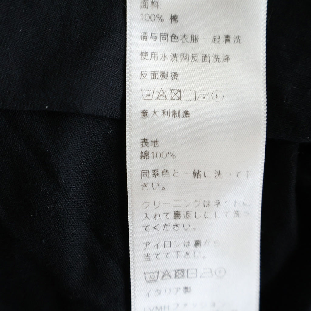 CELINE(セリーヌ) トリオンフ エンブロイダリー ワンポイントロゴ刺繍 クルーネック半袖Tシャツカットソー ブラック 2X04I671Q