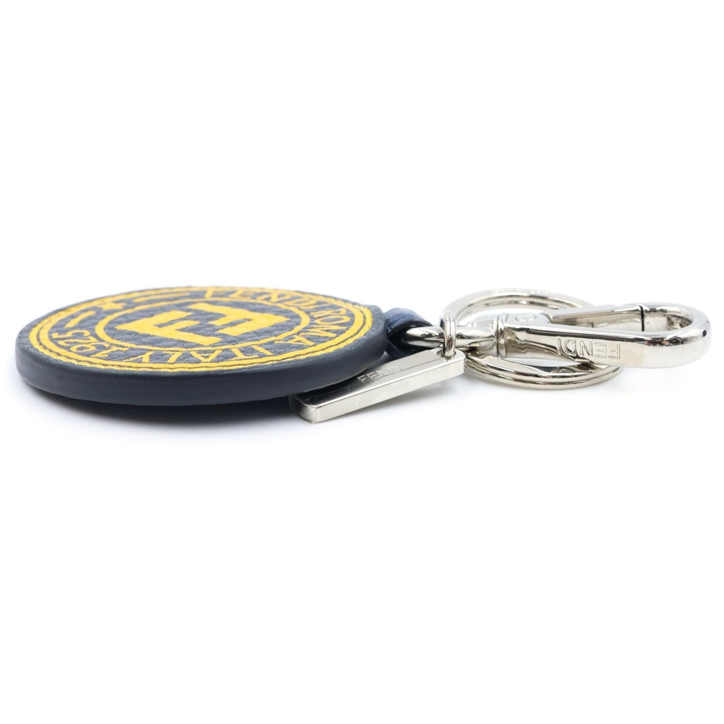 FENDI(フェンディ) フェンディスタンプ ブルーマリン キーチェーン ストラップ ブルー/イエロー