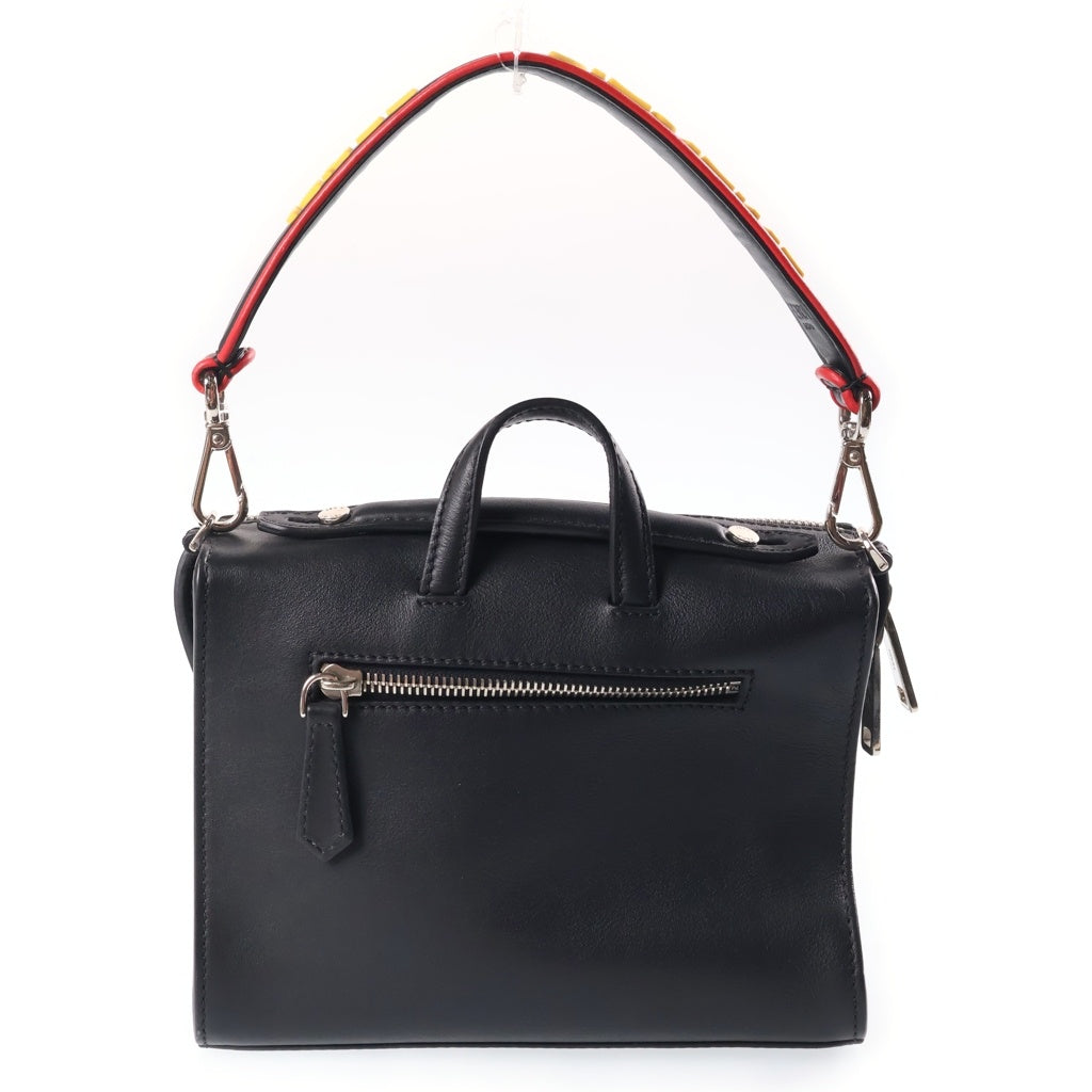 FENDI(フェンディ) LITTLE MONSTER LOGO HANDBAG CROSSBODY BAG フロントロゴ クロスボディバッグ ショルダーバッグ ブラック/イエロー レディース
