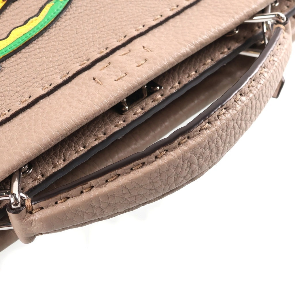 FENDI(フェンディ) 2WAY レザーピーカブー セレリア バナナ ショルダーバック ハンドバック ベージュ レディース